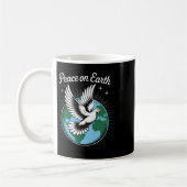 Peace On Earth Dove And Globe Faith Christmas Spir Kaffeetasse (Links)