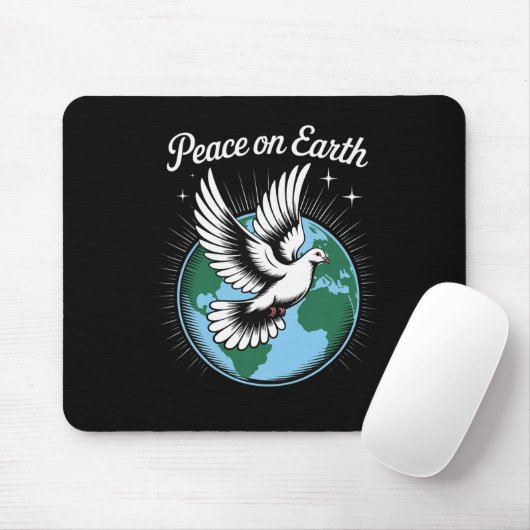 Peace On Earth Dove And Globe Faith Christmas Spir Mousepad (Mit Mouse)