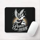 Peace On Earth Dove And Globe Peaceful Christmas Mousepad (Mit Mouse)