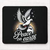 Peace On Earth Dove And Globe Peaceful Christmas  Mousepad (Vorne)