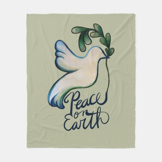Peace on earth dove of hope peaceful art        fleecedecke (Vorderseite)