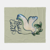 Peace on earth dove of hope peaceful art        fleecedecke (Vorderseite (Horizontal))