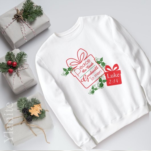 Peace on Earth Goodwill ChristmasT-Shirt Sweatshir Sweatshirt