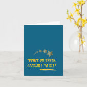 Peace on Earth Goodwill to All-Gold Quote Greeting Karte (Gelbe Blume)