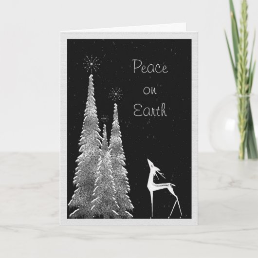 Peace on Earth Holiday Card Feiertagskarte (Vorderseite)