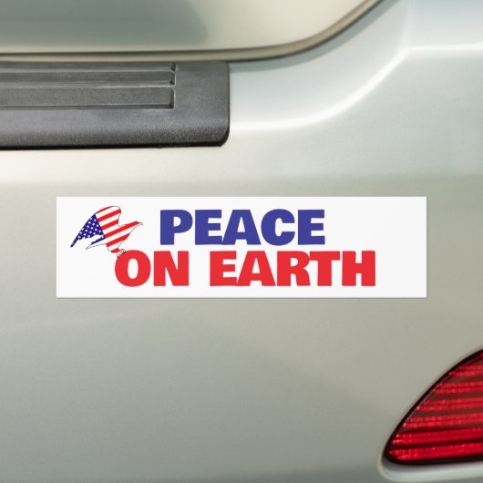 PEACE on earth not war warmonger deep-state Bumpe Autoaufkleber (Auf Auto)