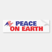 PEACE on earth not war warmonger deep-state Bumpe Autoaufkleber (Vorne)