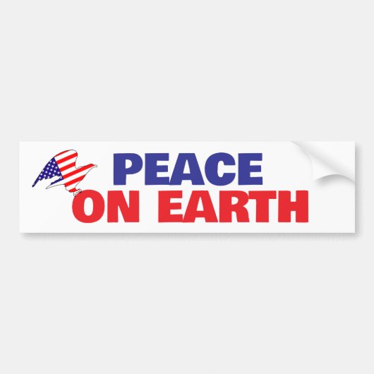 PEACE on earth not war warmonger deep-state  Bumpe Autoaufkleber (Vorne)