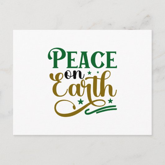 Peace on Earth Postkarte (Vorderseite)