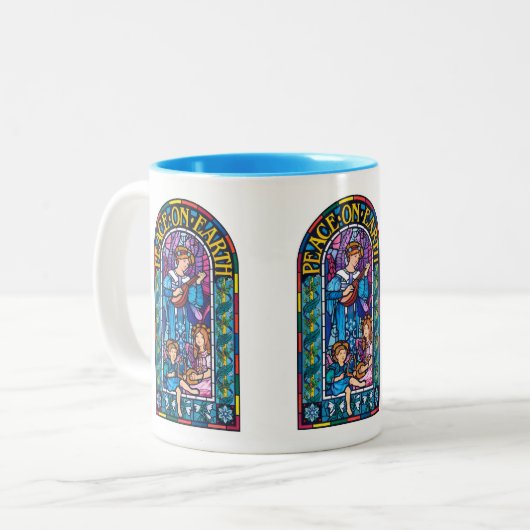 Peace-on-Earth PreRaphaelite Xmas Tasse 325 ml (Vorderseite Links)