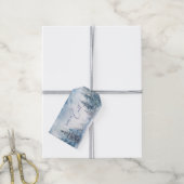 Peace on Earth Soft Blue Forest Christmas Geschenkanhänger (Mit Garn)