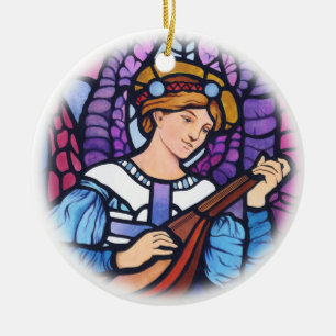 Peace on Earth stained glass ceramic decoration Keramikornament