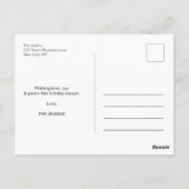 Peace on earth Wird Purple Wird Christmas Holiday Postkarte (Rückseite)