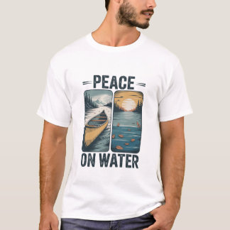 Peace on Water Canoe Adventure Inspirational T-Shirt