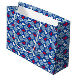 Peace Orizuru Pattern Große Geschenktüte