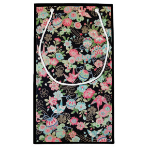 Peace Orizuru und Blume, japanisches Design Kleine Geschenktüte