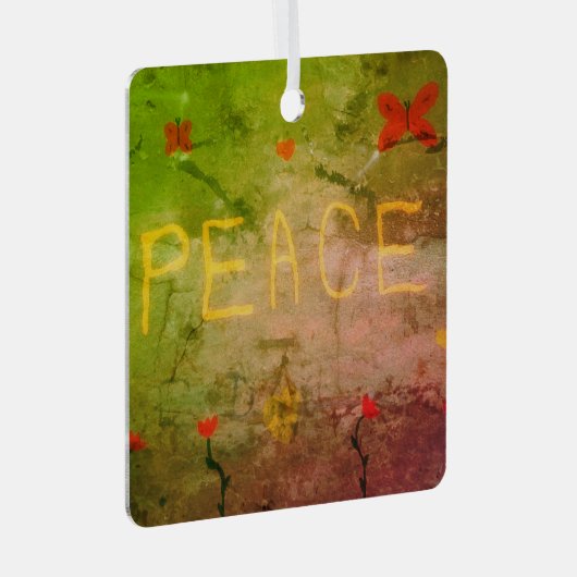 Peace Ornament Aus Metall (Vorderseite Rechts)