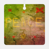 Peace Ornament Aus Metall (Vorderseite)