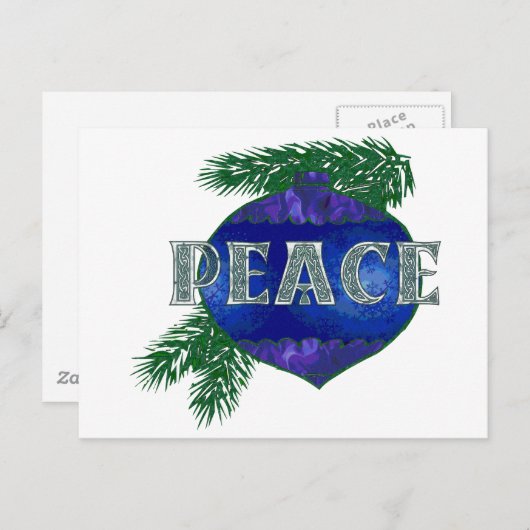 Peace Ornament Postkarte (Vorne/Hinten)