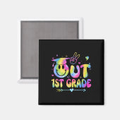 Peace Out 1. Gefärbte Krawatte letzte Schulgra Magnet (Vorderseite/Rückseite)
