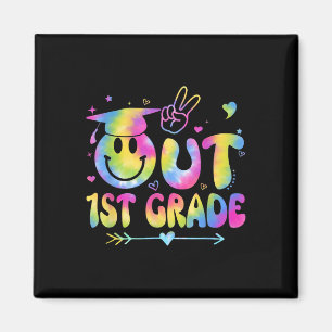 Peace Out 1. Gefärbte Krawatte letzte Schulgra Magnet