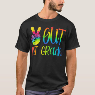Peace Out 1. Klasse Gefärbte Krawatte Abschluss Kl T-Shirt