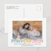 Peace Out 2020 Foto Weihnachten Neues Jahr (Vorne/Hinten)