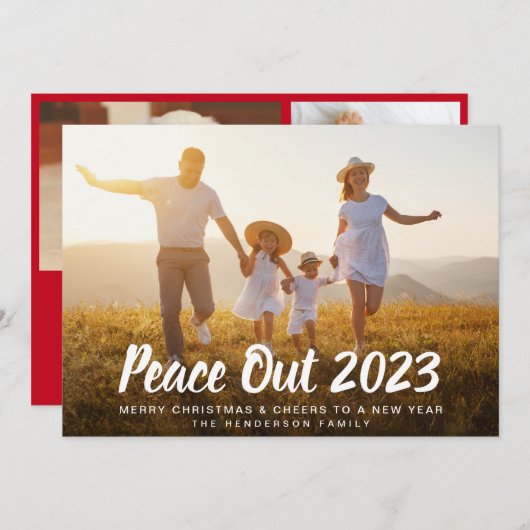 Peace Out 2020 Fotos Weihnachten Neues Jahr (Vorne/Hinten)