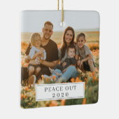Peace Out 2020 Funny COVID Weihnachten Keramikornament (Rechts)