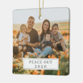 Peace Out 2020 Funny COVID Weihnachten Keramikornament (Links)