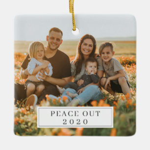 Peace Out 2020 Funny COVID Weihnachten Keramikornament