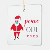 Peace Out 2020 Funny Santa Personalisiert Keramikornament (Links)