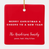 Peace Out 2020 Funny Santa Personalisiert Keramikornament (Rückseite)