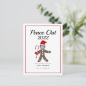 Peace Out 2021 Funny Gingerbread Maske Weihnachten (Stehend Vorderseite)