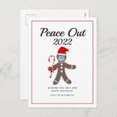 Peace Out 2021 Funny Gingerbread Maske Weihnachten (Vorne/Hinten)