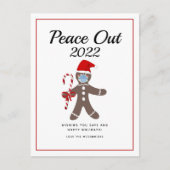 Peace Out 2021 Funny Gingerbread Maske Weihnachten (Vorderseite)
