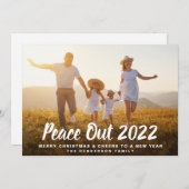 Peace Out 2022 Foto Weihnachten - Neues Jahr (Vorne/Hinten)