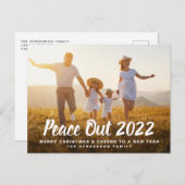Peace Out 2022 Foto Weihnachten Neues Jahr jubeln (Vorne/Hinten)