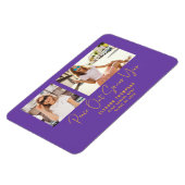 Peace Out 2 Foto 2022 Abschluss verkünden Lila Magnet (Linke Seite)