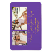 Peace Out 2 Foto 2022 Abschluss verkünden Lila Magnet (Vertikal)