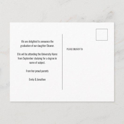 Peace Out 2 Foto Script 2022 Abschluss Red Ankündigungspostkarte (Rückseite)