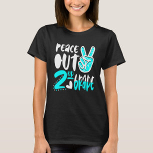 Peace Out 2. Grade Abschluss Letzter Tag Schule 20 T-Shirt