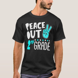 Peace Out 2. Grade Abschluss Letzter Tag Schule 20 T-Shirt