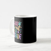 Peace Out 2. Klasse Bye Bye School Hallo Sommer Kaffeetasse (Vorderseite Links)