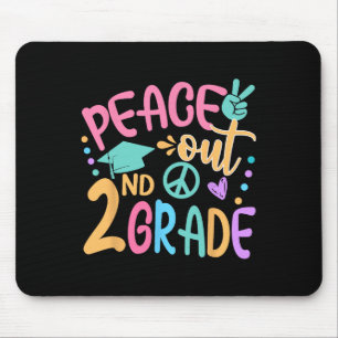 Peace Out 2. Klasse Bye Bye School Hallo Sommer Mousepad