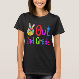 Peace Out 2. Klasse letzten Schultag 2. Grad Grad T-Shirt