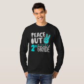 Peace Out 2nd Grade Graduation Last Day School Boy T-Shirt (Vorne ganz)