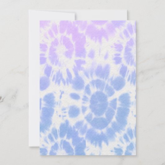 Peace Out 30s Hello 40 Tie Dye 40th Birthday Einladung (Rückseite)