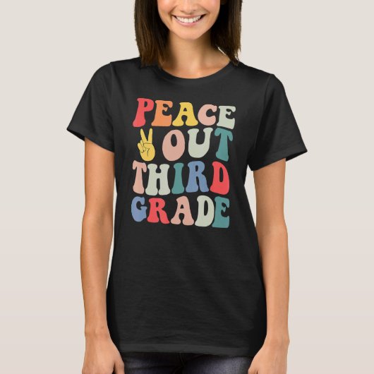 Peace Out 3. Klasse Kinder T-Shirt (Vorderseite)