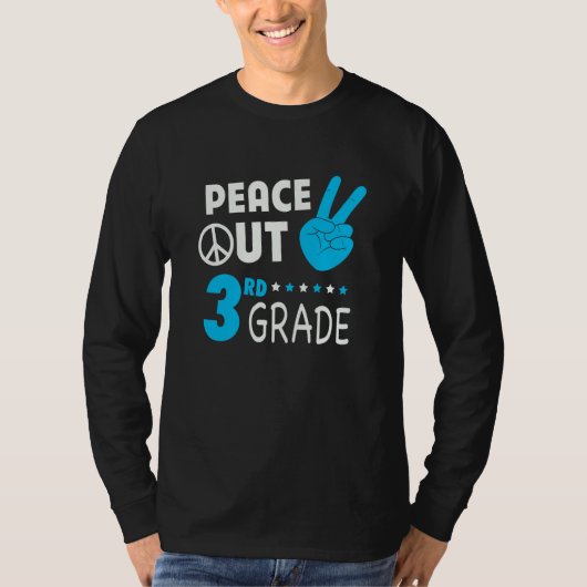 Peace Out 3rd Grade Boys Third Grade Graduation T-Shirt (Vorderseite)